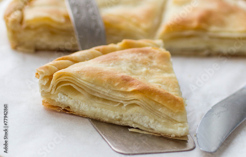 Tiropita - Greek pie made of Filo dough with cheese