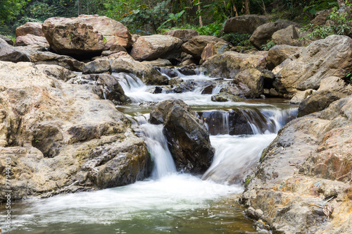 Beautiful Choeng Thong waterfall in Phrae, Thailand.