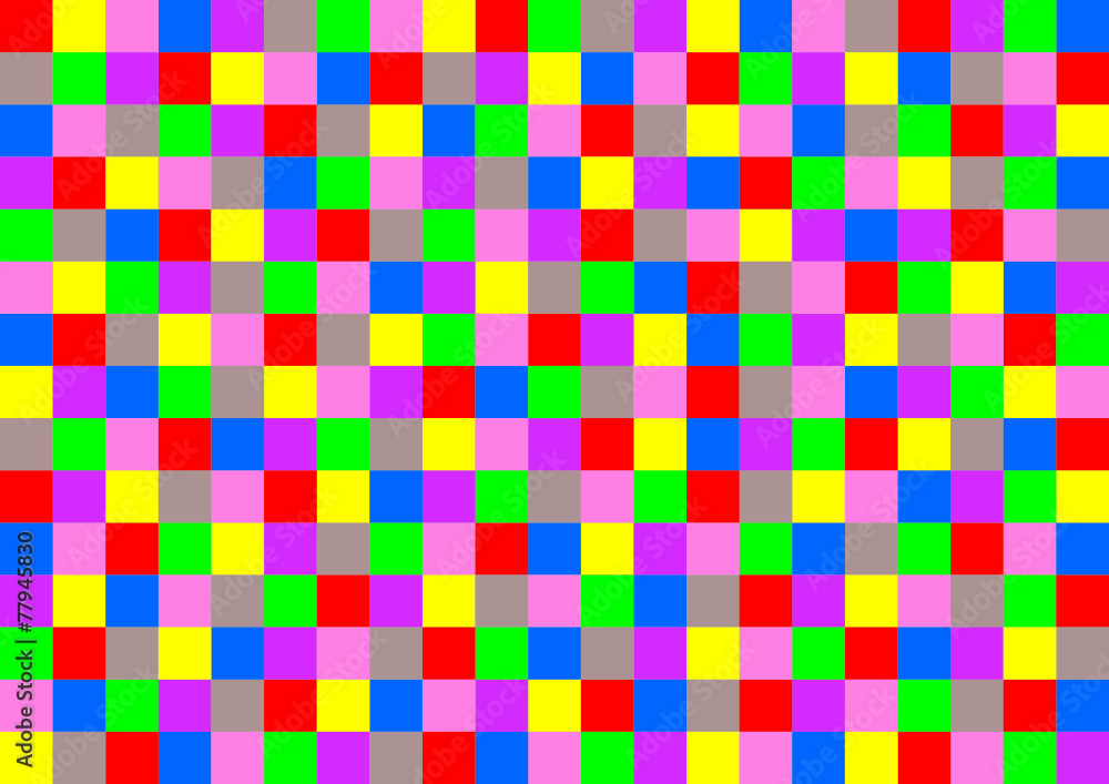 Bunte Quadrate in kräftigen Farben dicht an dicht gesetzt  Stock-Vektorgrafik | Adobe Stock