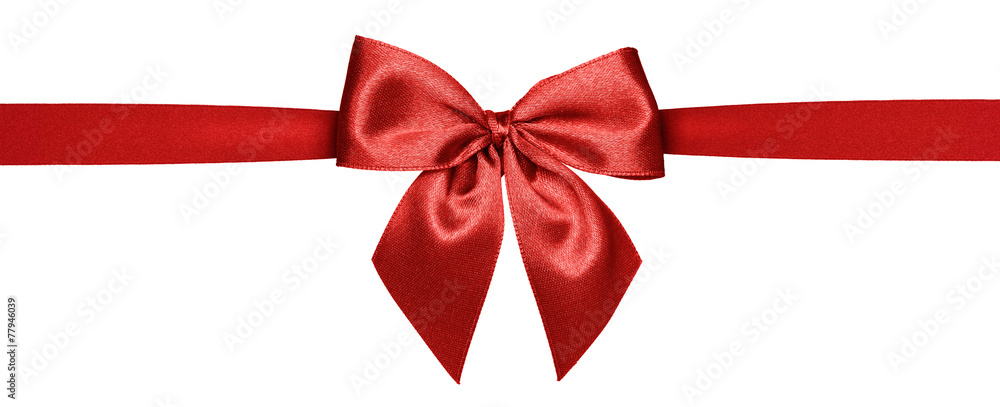 Close up of red ribbon isolated on white background Close up of red ribbon isolated on white background