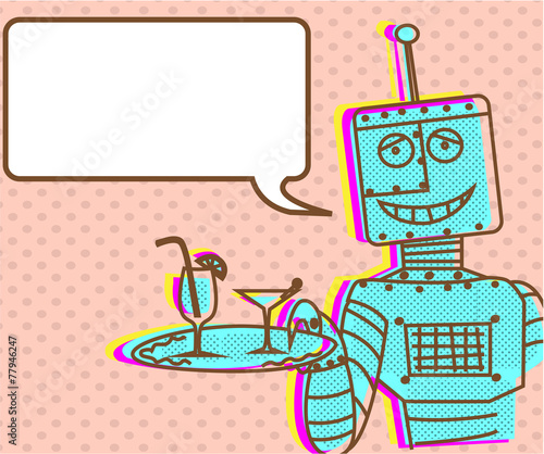 Vintage robot poster