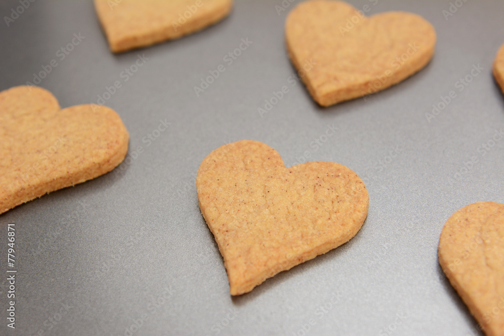 Close-up of heart-shaped biscuit for Valentine's Day Close-up of heart-shaped biscuit for Valentine's Day