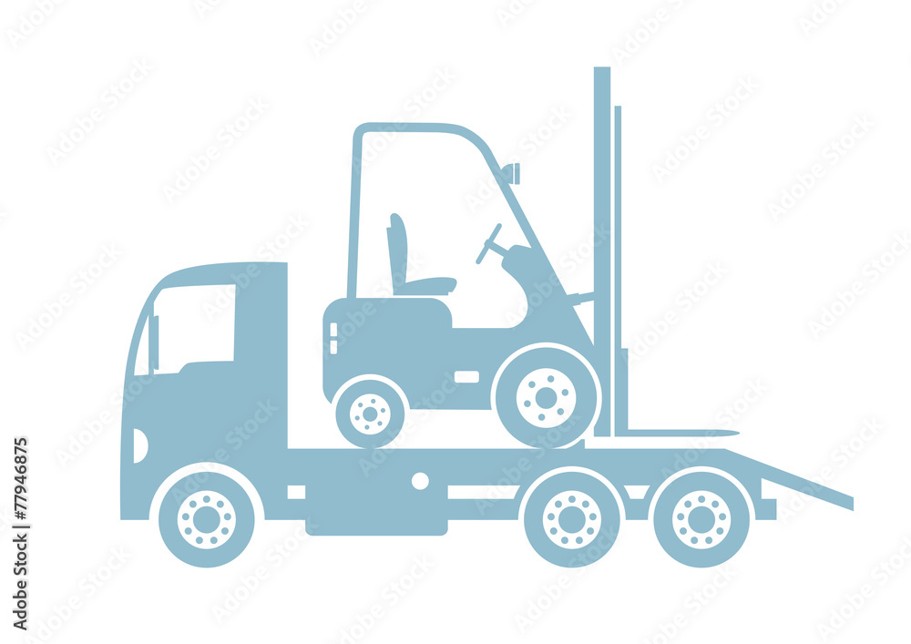 Tow truck with forklift