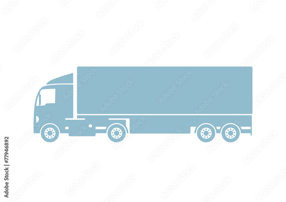 Truck vector icon on white background Truck vector icon on white background