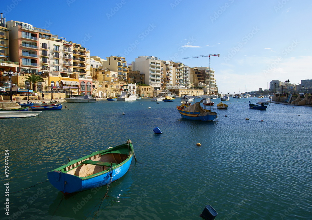 Spinola Bay, St Julian's  in Maltese Islands.