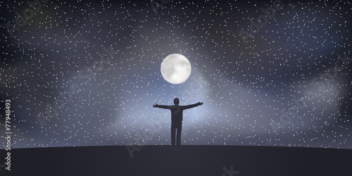 Paysage Homme Lune