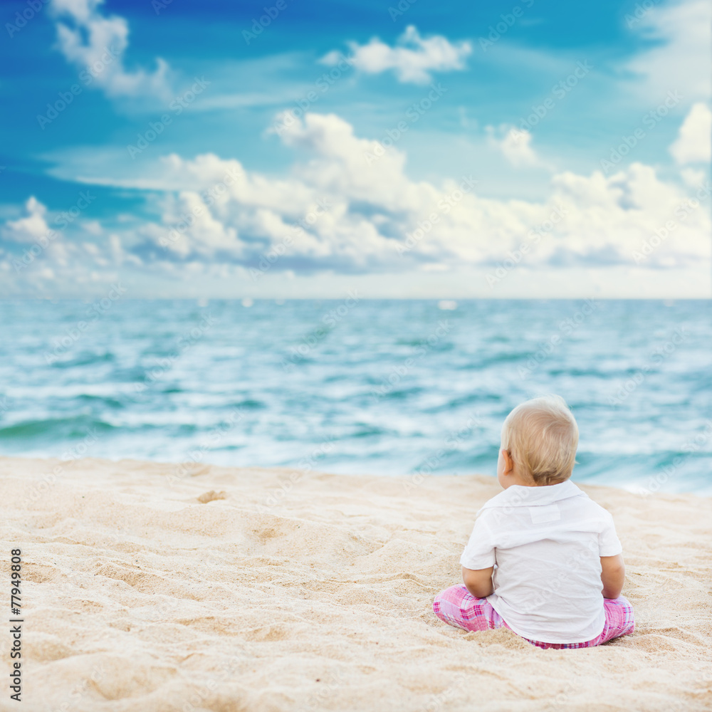 Baby looking sea