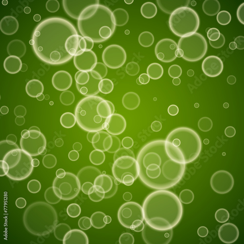 Green cartoon bubbles