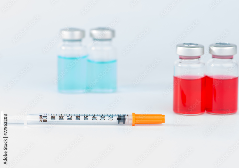 Disposable syringe and injection vials Disposable syringe and injection vials