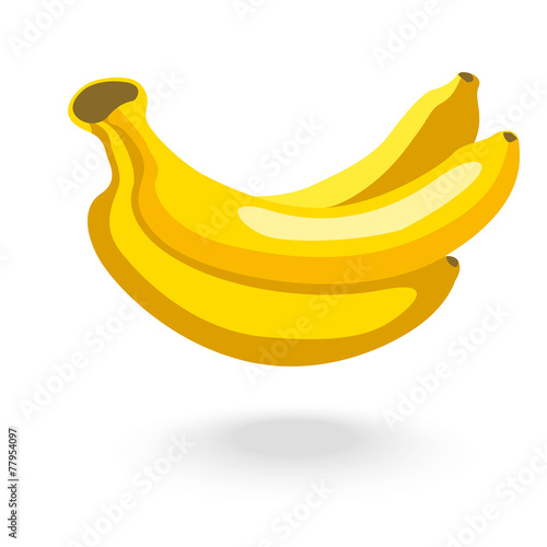 Banana vector illustration on white background. Isolated.