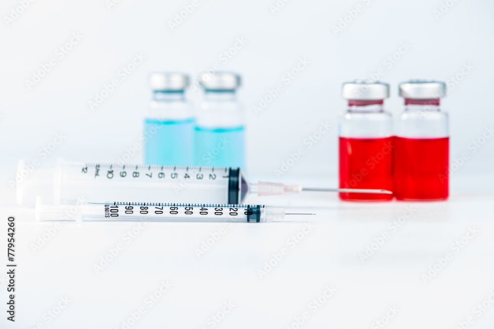 Disposable syringe and injection vials Disposable syringe and injection vials