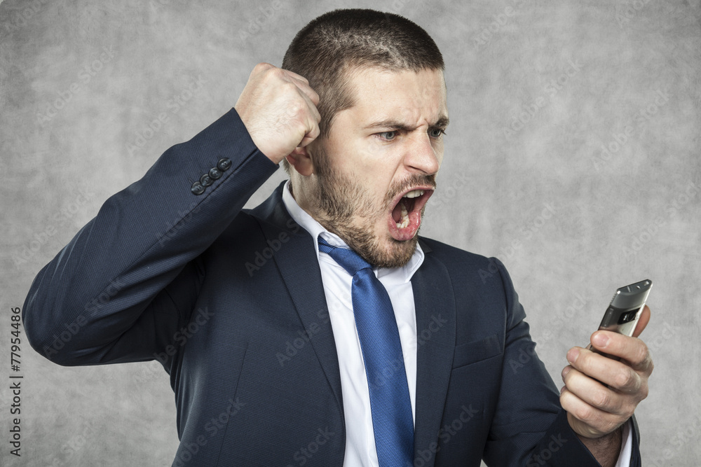 Naklejka premium Angry businessman
