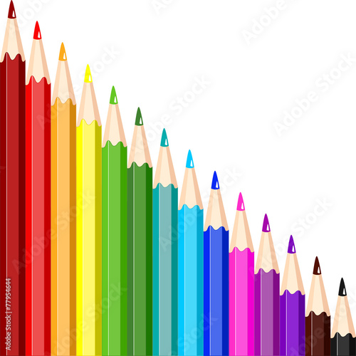 Colored pencils, vector illustration