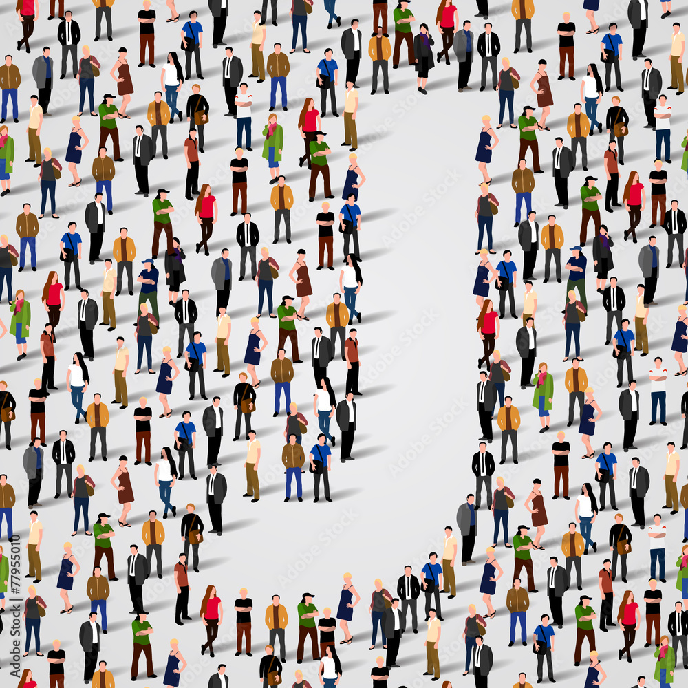 Large group of people in letter J form Large group of people in letter J form