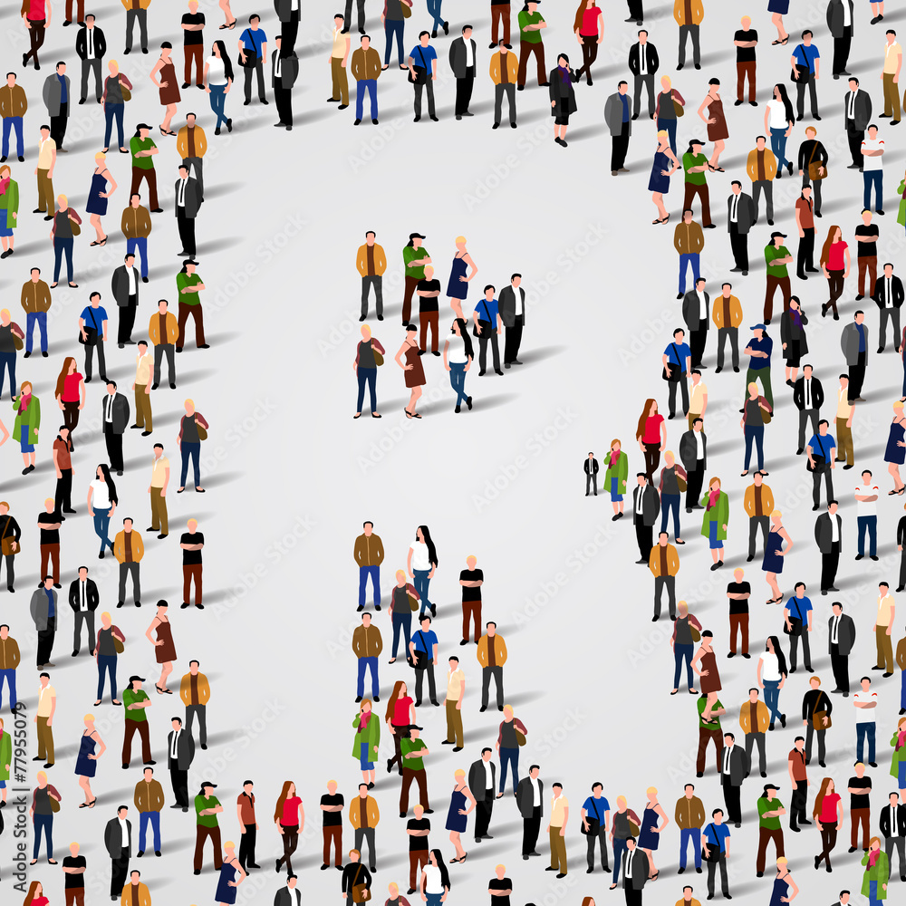 © hobbitfoot - Large group of people in letter R form