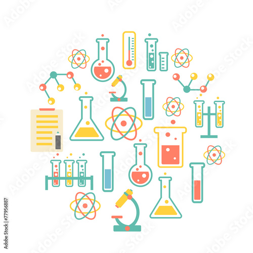 chemistry icons background