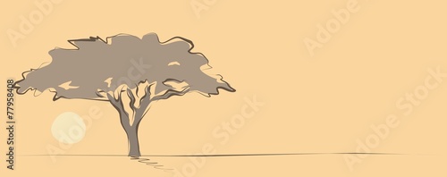 sketchy african tree