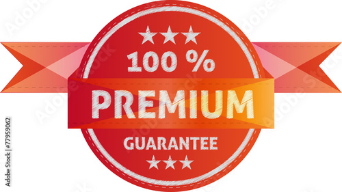 Button premium garantie vector sketch
