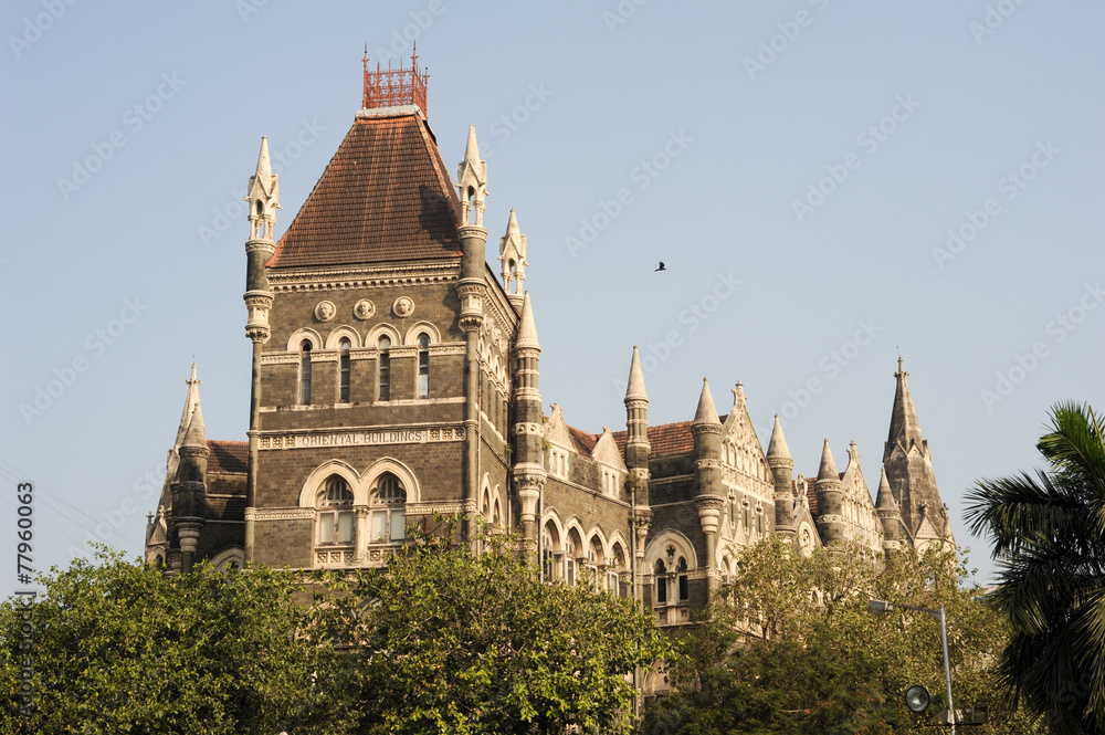 Colonial Oriental Building on famous square in Mumbai