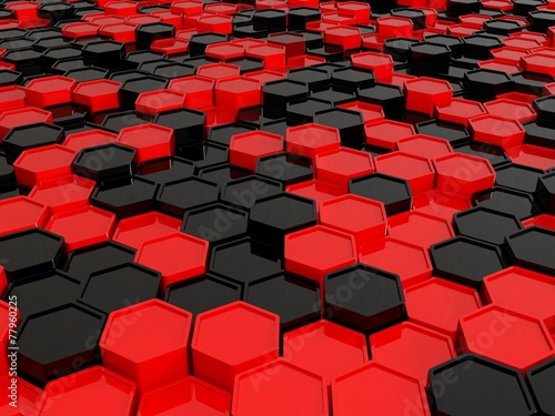 3d background with hexagons