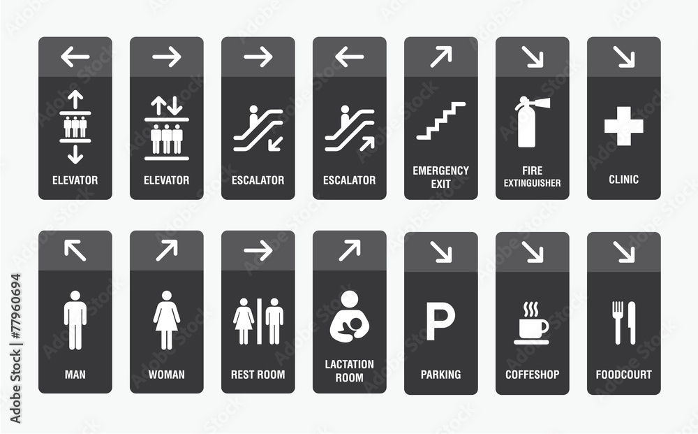 Modern Plaza sign board Stock Vector | Adobe Stock