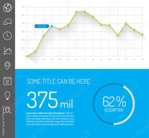 Simple infographic dashboard template
