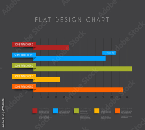 Vector flat design statistics column graphs