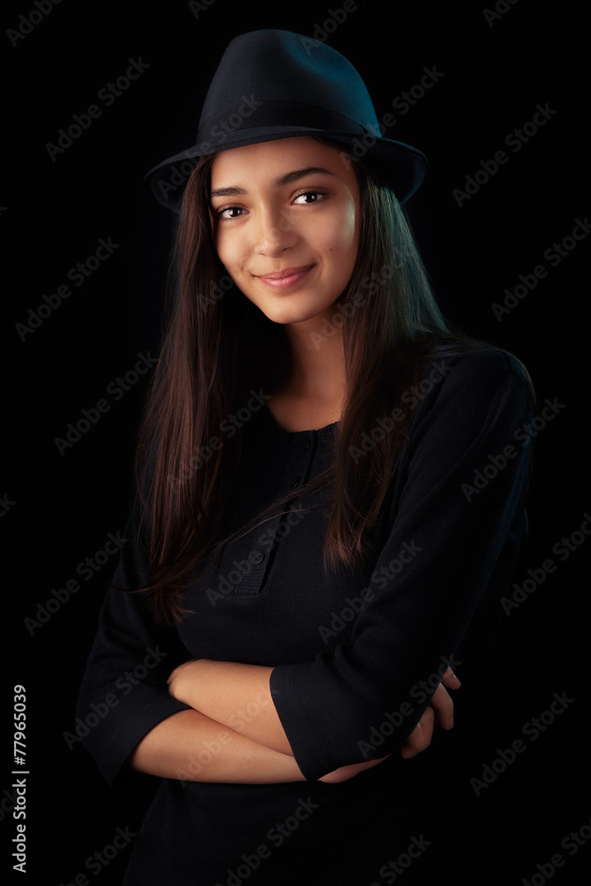 Fedora Teen Girl Fashion Portrait Fedora Teen Girl Fashion Portrait