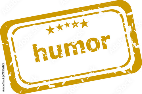 humor stamp isolated on white background photo