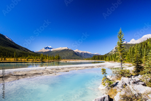 Sunwapta River, Jasper National Park in Alberta, Canada photo