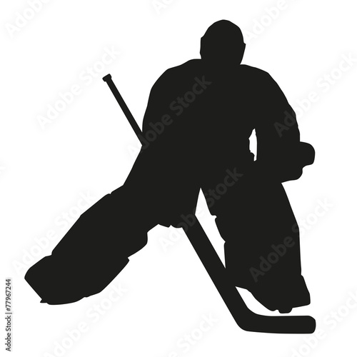 Hockey goalie silhouette