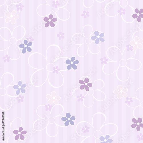 lila Hintergrund gestreift mit Blumen Karte