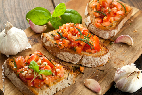 Konstfotografi Frische Bruschetta