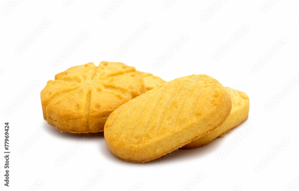 Butter cookies isolated Butter cookies isolated