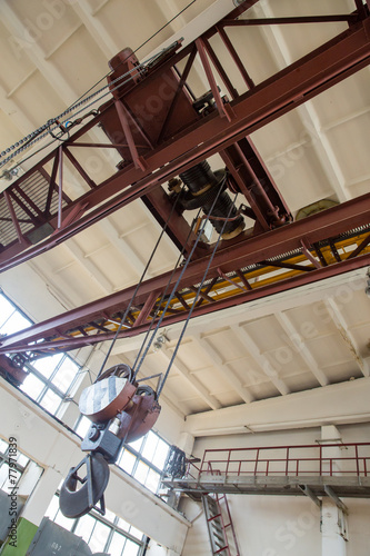 overhead crane in the workshop