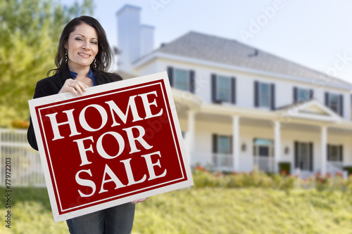 Woman Holding Home For Sale...