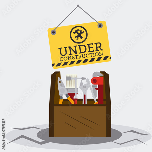 Construction design, vector illustration.