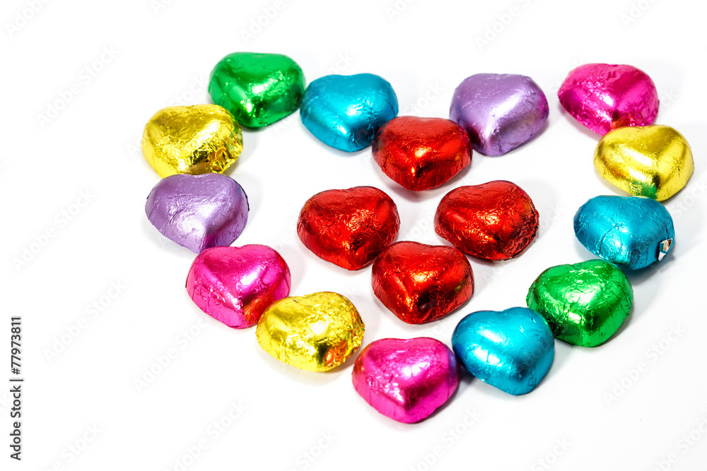 Chocolate candy on white background Chocolate candy on white background