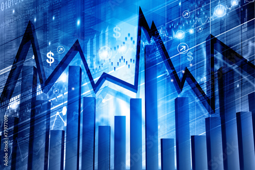 Economical stock market graph photo