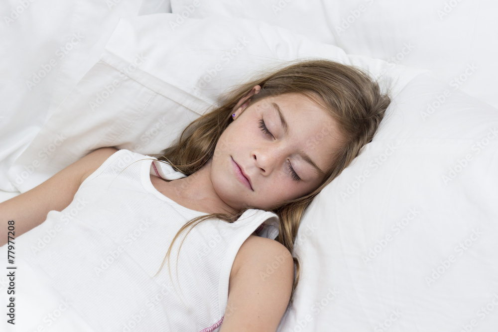 Little girl sleeping in her bed Little girl sleeping in her bed