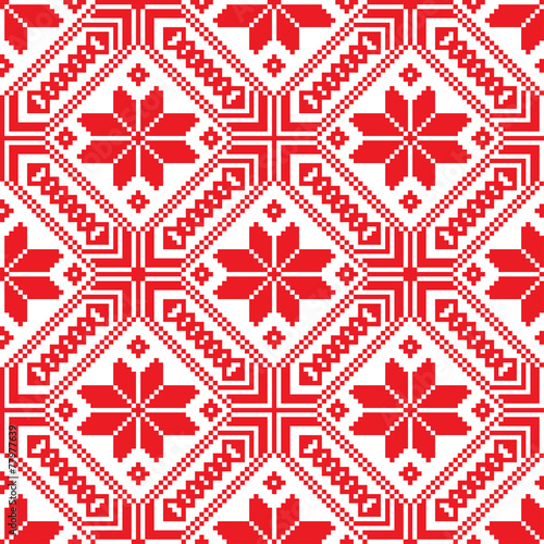 Belorussian ethnic ornament, seamless pattern