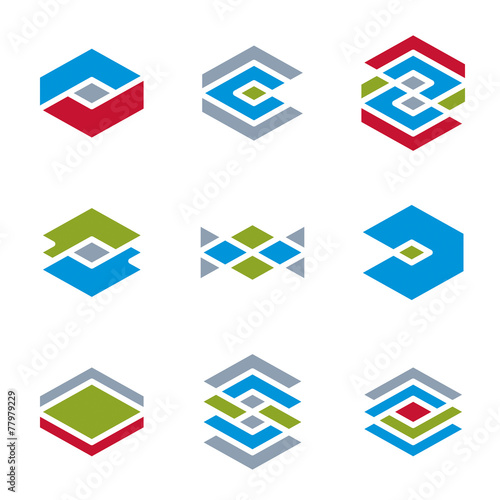 Abstract unusual vector ico...