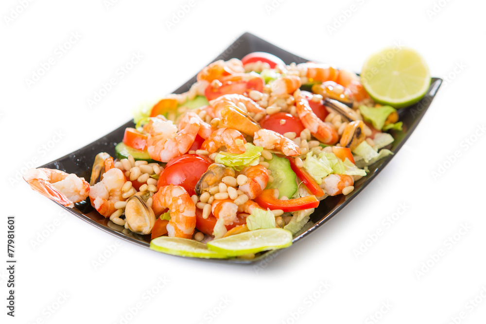 salad with shrimp and mussels salad with shrimp and mussels