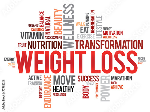 WEIGHT LOSS word cloud, fitness, sport, health concept #77982213