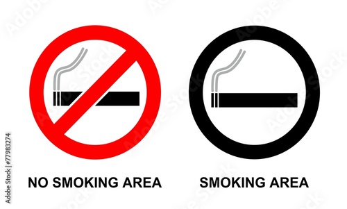 No smoking and smoking sign