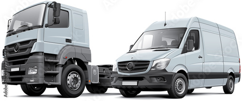 Two commercial vehicle