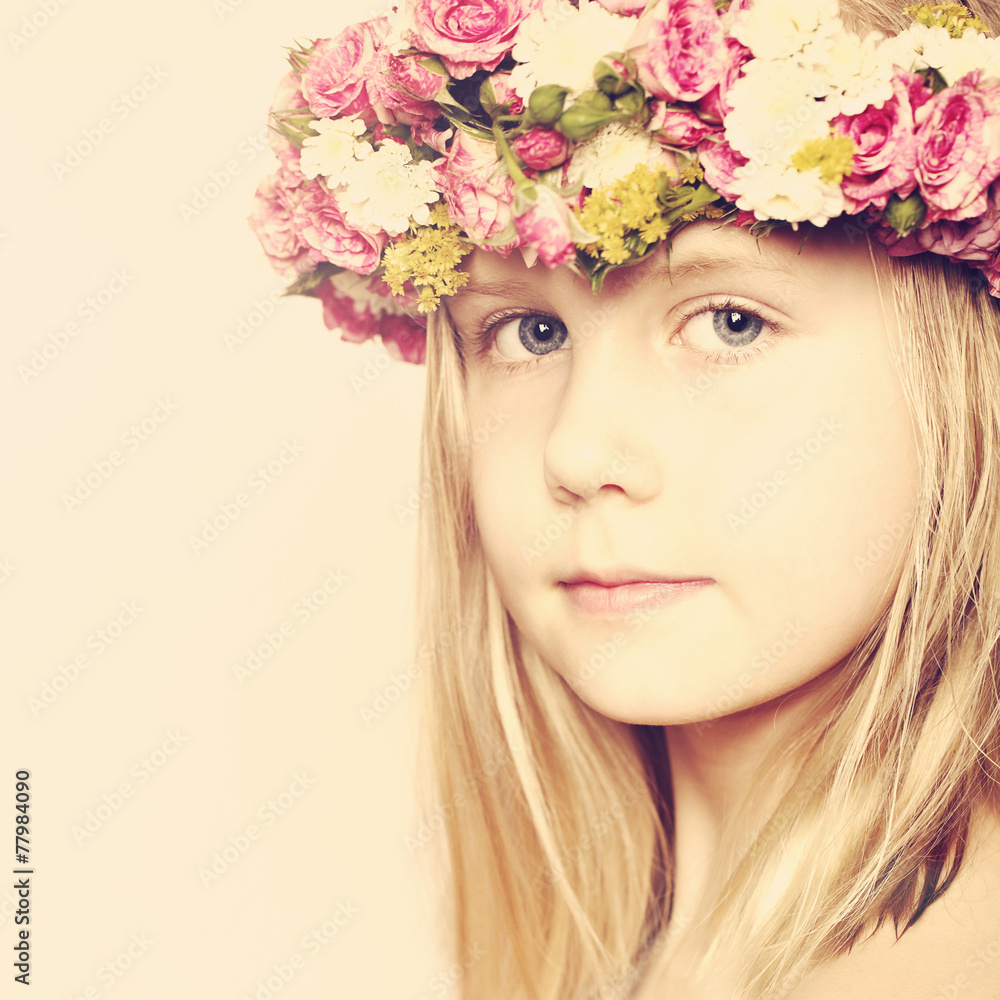 Cute young female face Cute young female face