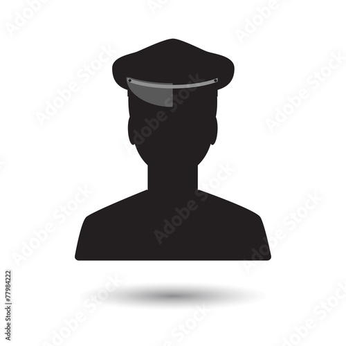 Limo driver silhouette. Limousine driver icon. Vector illustrati