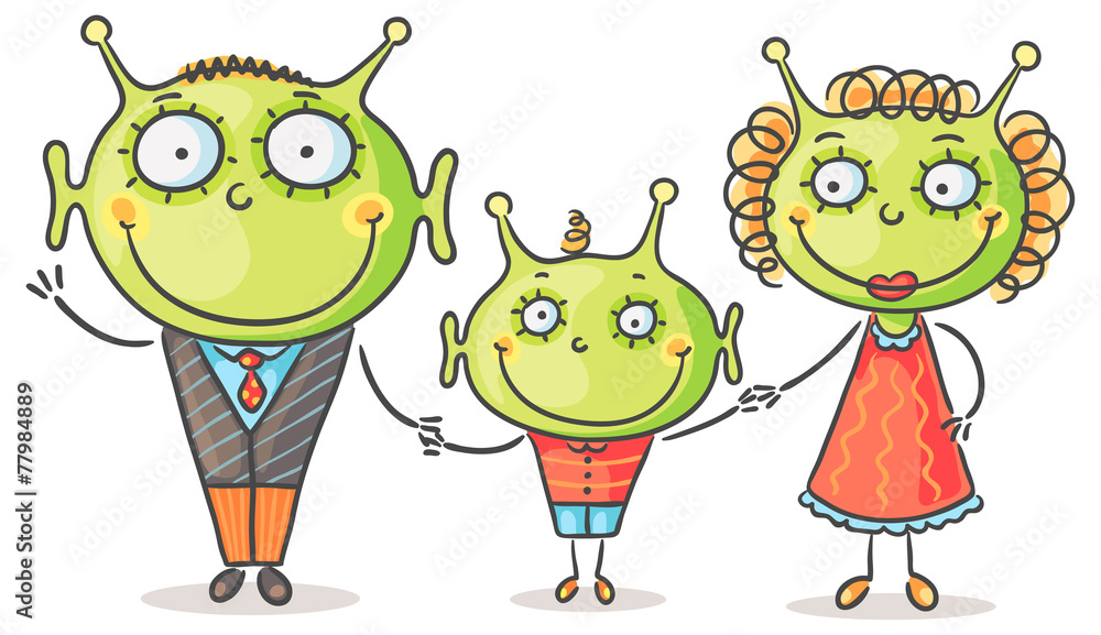 Obraz premium Alien family