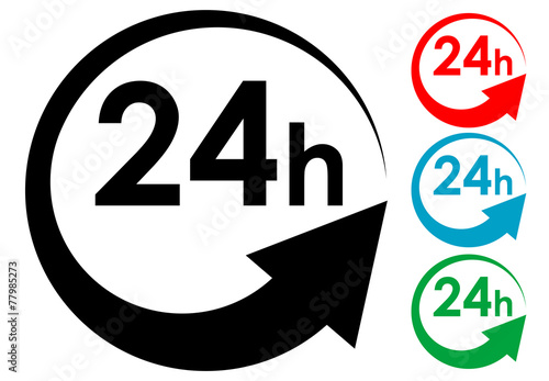 Logotipo 24h en varios colores
